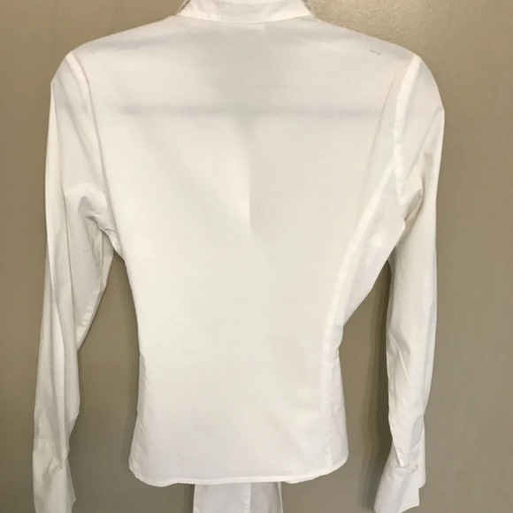 Coldwater Creek Tie Waist White Shirt Xs - Picture 6 of 8